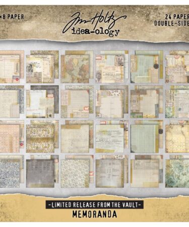 Tim Holtz Paper Stash 2025 Vault Release 8"X8" - Memoranda
