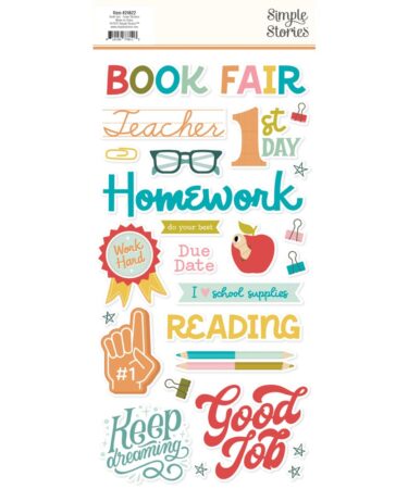 Alternative view of Simple Stories - Collezione Book Fair - Foam Stickers