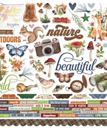 Simple Stories - Collezione Simple Vintage Woodlands - Cardstock Stickers