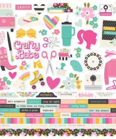 Simple Stories - Collezione Crafty Babe -  Cardstock Stickers