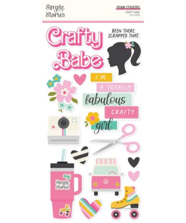 Simple Stories - Collezione Crafty Babe - Foam Stickers