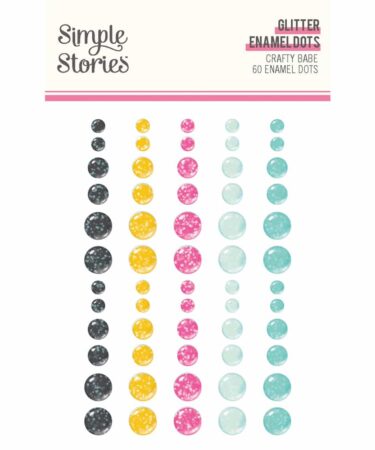 Simple Stories - Collezione Crafty Babe - Glitter Enamel Dots