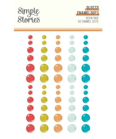 Simple Stories - Collezione Book Fair - Glossy Enamel Dots