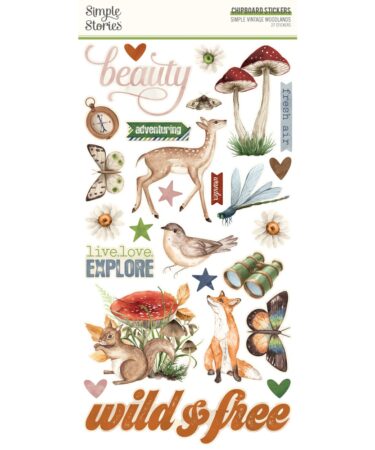 Simple Stories - Collezione Simple Vintage Woodlands - 6x12 Chipboard