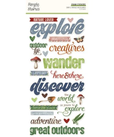Simple Stories - Collezione Simple Vintage Woodlands - Foam Stickers