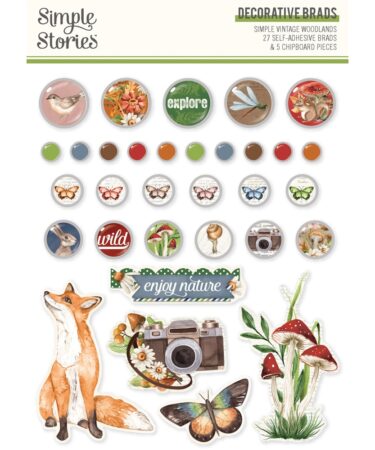 Simple Stories - Collezione Simple Vintage Woodlands - Decorative Brads