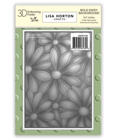 Lisa Horton Crafts Embossing Folder 5"X7" - Bold Daisy Background