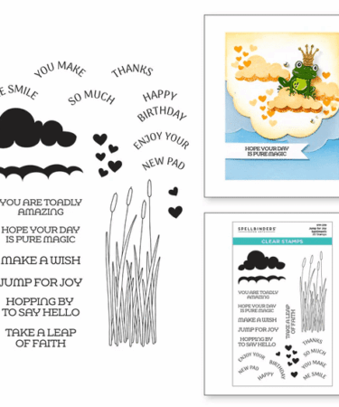 SPELLBINDERS -Jump for Joy Sentiments Clear Stamp Set