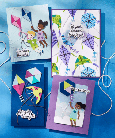 Alternative view of SPELLBINDERS -Flying Kites 3D Embossing Folder