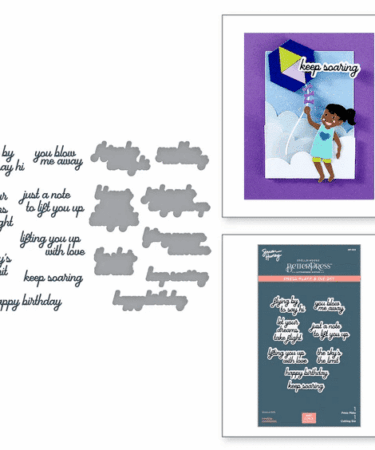 SPELLBINDERS -Soaring Sentiments Press Plate & Die Set