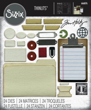 Sizzix Thinlits Die Set 24/Pkg by Tim Holtz Vault Noteworthy