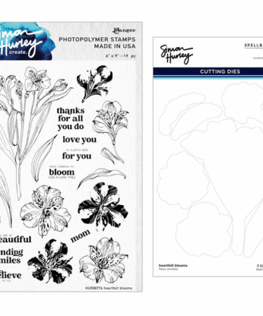SPELLBINDERS -Heartfelt Blooms Stamp & Die Bundle by Simon Hurley