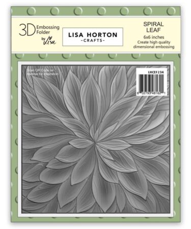 Lisa Horton Crafts Embossing Folder 6"X6" - Spiral Leaf