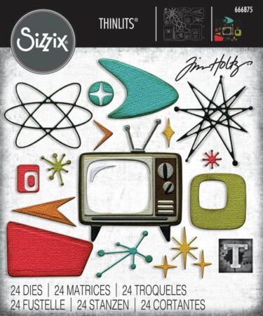 Sizzix Thinlits Die Set 31/Pkg by Tim Holtz - Vault Atomic Retro