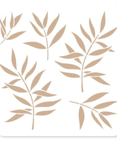 Alternative view of Florilèges Design -Collezione Harmonie - stencil 15 x 15 cm FEUILLAGES SOUPLES