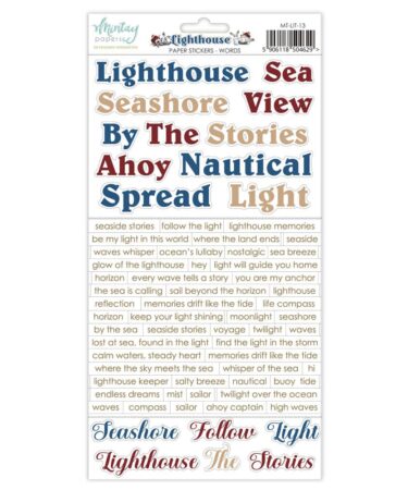 MINTAY - Collezione Lighthouse -Paper Stickers - Words (6"x12")