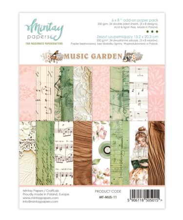 MINTAY - Collezione  Music Garden - Add-On Paper Pack (6"x8")