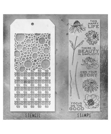 Tim Holtz Mixed-Media Stamps & Stencil - Set #24