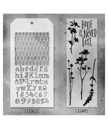 Tim Holtz Mixed-Media Stamps & Stencil - Set #21