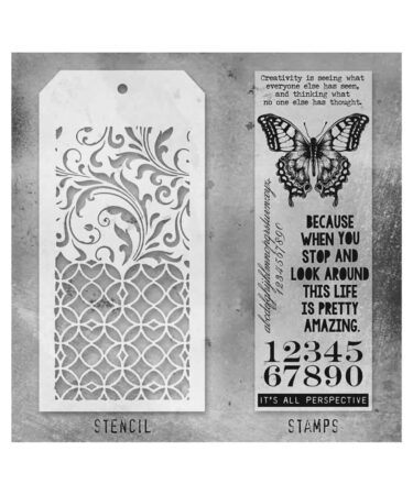 Tim Holtz Mixed-Media Stamps & Stencil - Set #15