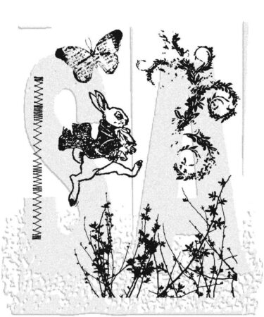 Tim Holtz Cling Stamps 7"X8.5" - Spring Sprung