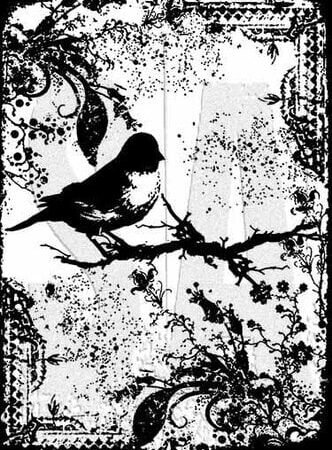 Stampers Anonymous , Tim Holtz Components Cling Mount Collage  Stamp - Tattered Sparrow