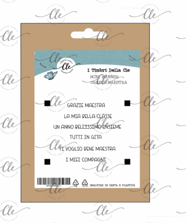 IL NEGOZIO DELLA MAMMA DI CLE- I TIMBRI DELLA CLE - MINI BANNER STRIP - GRAZIE MAESTRA