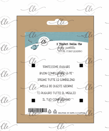 IL NEGOZIO DELLA MAMMA DI CLE- I TIMBRI DELLA CLE - MINI BANNER STRIP - BUON COMPLEANNO