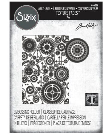 Sizzix Textured Impressions Embossing Folder by Tim Holtz - Vault Gears