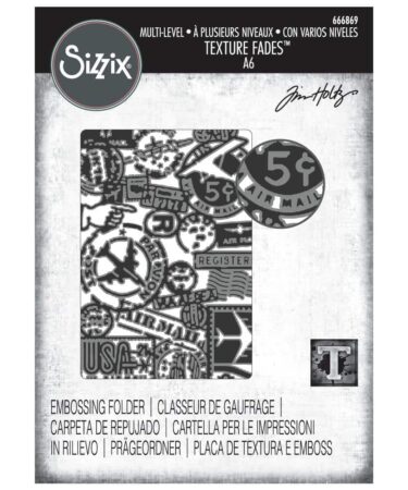 Sizzix Textured Impressions Embossing Folder by Tim Holtz - Vault Airmail