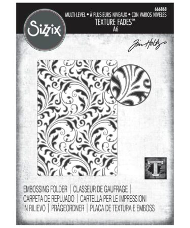 Sizzix Textured Impressions Embossing Folder by Tim Holtz - Vault Flourish