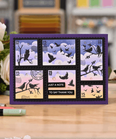 Alternative view of WAFFLE FLOWER - Postage Collage A7 Blocks Die