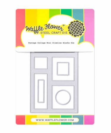 WAFFLE FLOWER - Postage Collage Mini Slimline Blocks Die