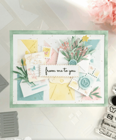 Alternative view of WAFFLE FLOWER - Postage Collage Miniature Die-n-stencil