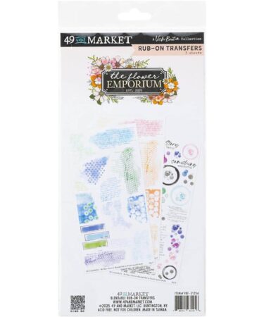 49 And Market  Collezione The Flower Emporium By Vicki Boutin -Rub-On Transfer Set - Blendable