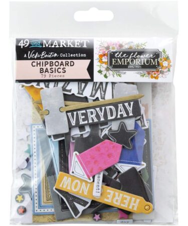 49 And Market  Collezione The Flower Emporium By Vicki Boutin -Chipboard Basics 79/Pkg