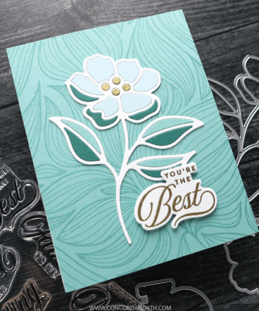 Alternative view of Concord & 9th - Kristina Werner - Long Line Leaves Background Stamp (6 x 6)