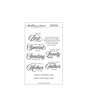 Concord & 9th - Kristina Werner - Mothers and Fathers Stamp Set (4 x 6)