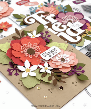 Alternative view of Concord & 9th - Paper Posy Embossing Folder (2D) 6 x 6