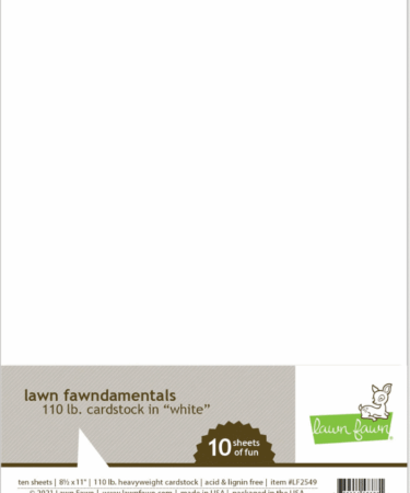 LAWN FAWN - Cartoncino singolo A4 - WHITE