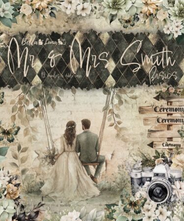 BELLALUNA MR & MRS SMITH BASICS COLLECTION 12"x12"