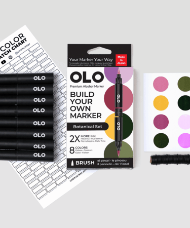 OLO - BOTANICAL SET – 8 pennarelli punta brush