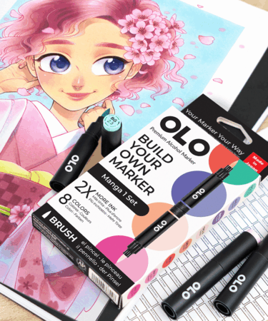 Alternative view of OLO - MANGA SET 1 – 8 pennarelli punta brush