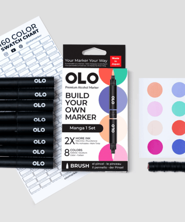 OLO - MANGA SET 1 – 8 pennarelli punta brush