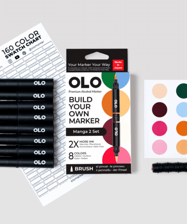 OLO - MANGA SET 2 – 8 pennarelli punta brush