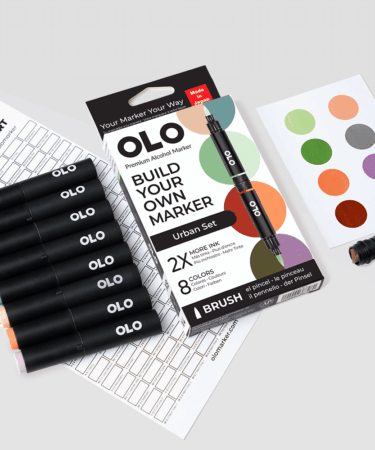 OLO - URBAN SET – 8 pennarelli punta brush