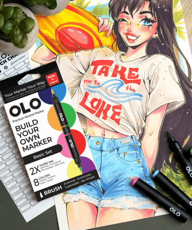 Alternative view of OLO - BASIC SET – 8 pennarelli punta brush