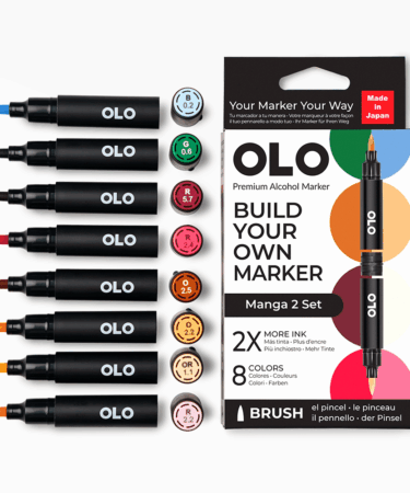 Alternative view of OLO - MANGA SET 2 – 8 pennarelli punta brush