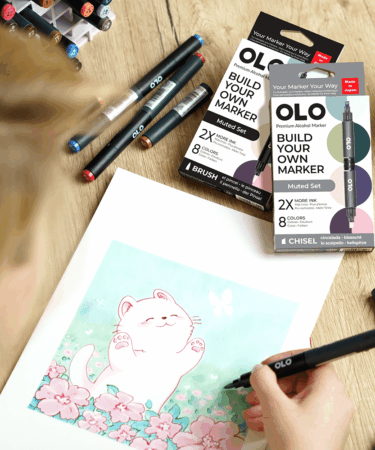 Alternative view of OLO - MUTED SET – 8 pennarelli punta brush