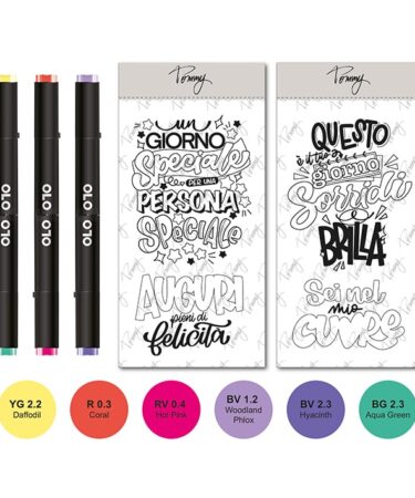 Corso OLO Lettering in color –KIT COMPLETO + 2 TIMBRI